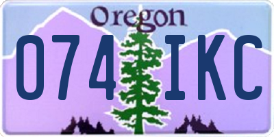 OR license plate 074IKC