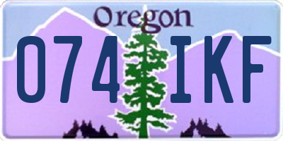 OR license plate 074IKF