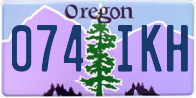 OR license plate 074IKH