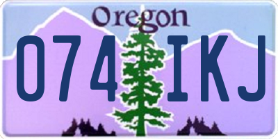OR license plate 074IKJ