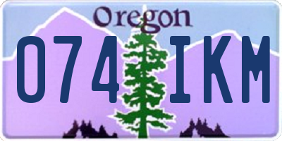 OR license plate 074IKM