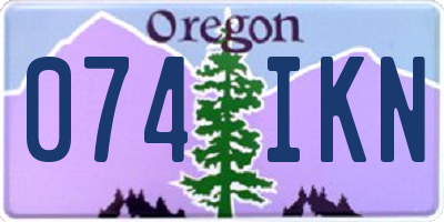 OR license plate 074IKN