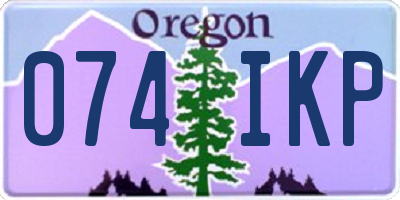 OR license plate 074IKP