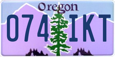 OR license plate 074IKT