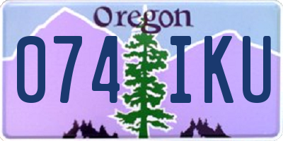 OR license plate 074IKU