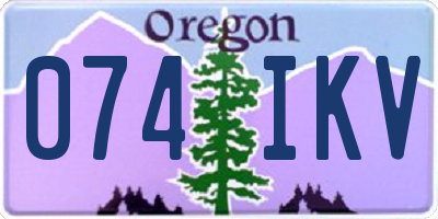 OR license plate 074IKV