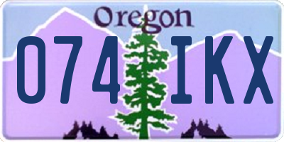 OR license plate 074IKX