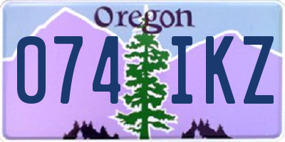 OR license plate 074IKZ