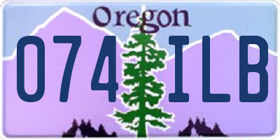 OR license plate 074ILB