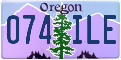 OR license plate 074ILE