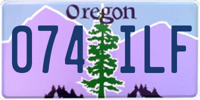 OR license plate 074ILF