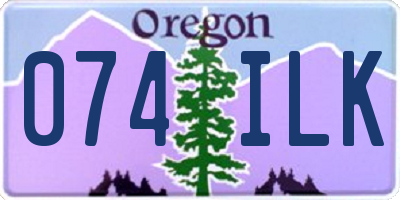 OR license plate 074ILK