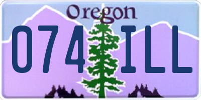 OR license plate 074ILL