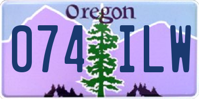 OR license plate 074ILW