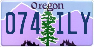 OR license plate 074ILY