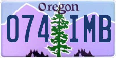 OR license plate 074IMB