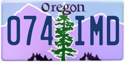OR license plate 074IMD