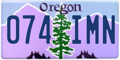 OR license plate 074IMN
