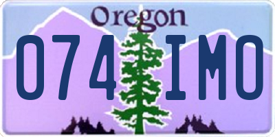 OR license plate 074IMO