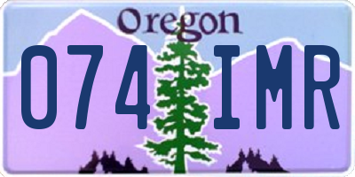 OR license plate 074IMR
