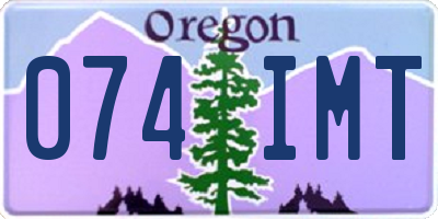 OR license plate 074IMT