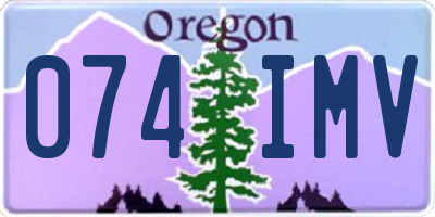 OR license plate 074IMV