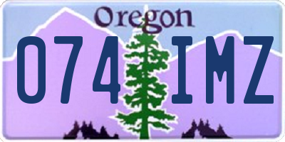 OR license plate 074IMZ
