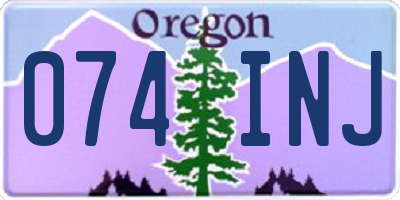 OR license plate 074INJ