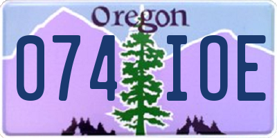 OR license plate 074IOE