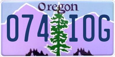 OR license plate 074IOG