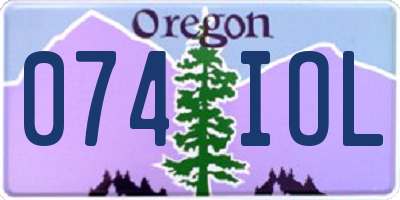 OR license plate 074IOL