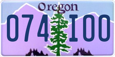 OR license plate 074IOO