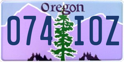 OR license plate 074IOZ