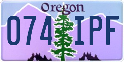 OR license plate 074IPF