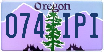 OR license plate 074IPI