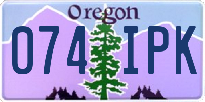 OR license plate 074IPK