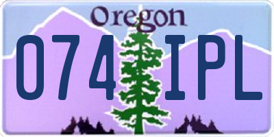 OR license plate 074IPL