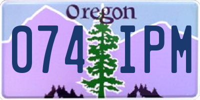 OR license plate 074IPM