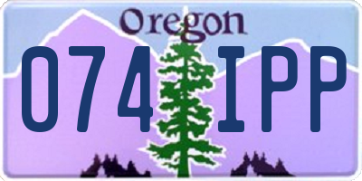 OR license plate 074IPP