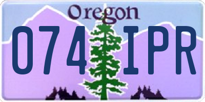 OR license plate 074IPR