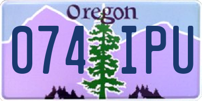 OR license plate 074IPU