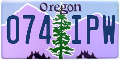 OR license plate 074IPW