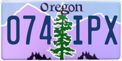 OR license plate 074IPX