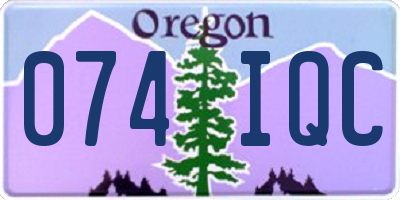 OR license plate 074IQC