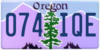 OR license plate 074IQE