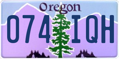 OR license plate 074IQH