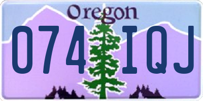OR license plate 074IQJ