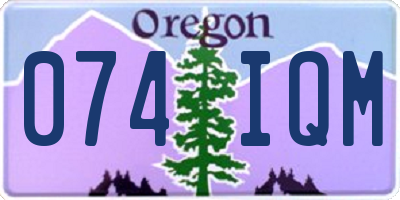 OR license plate 074IQM