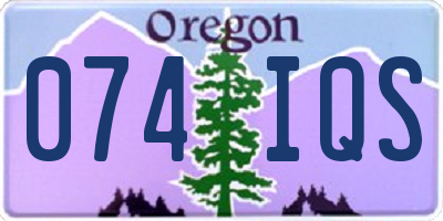 OR license plate 074IQS