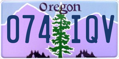 OR license plate 074IQV